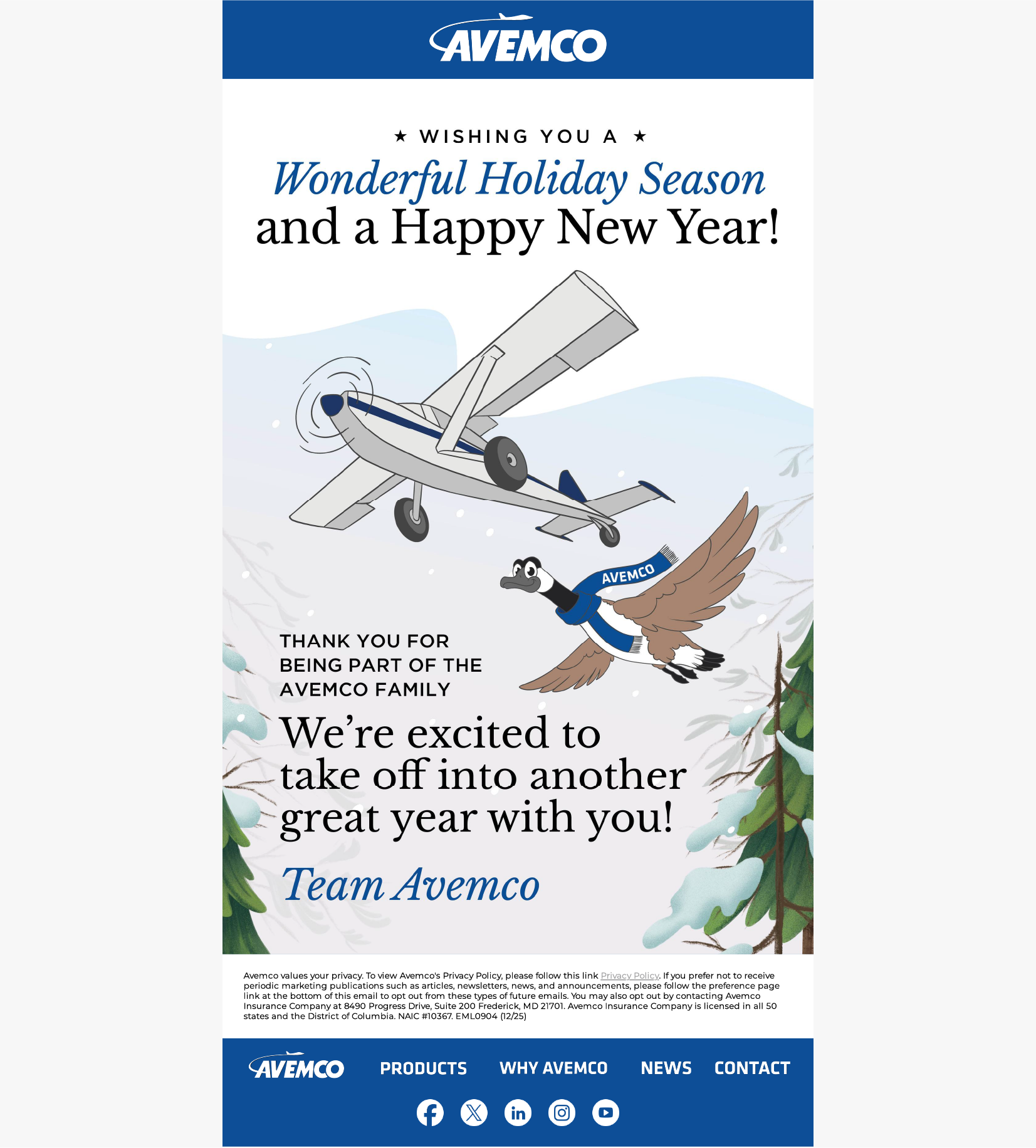 Avemco Holiday Email