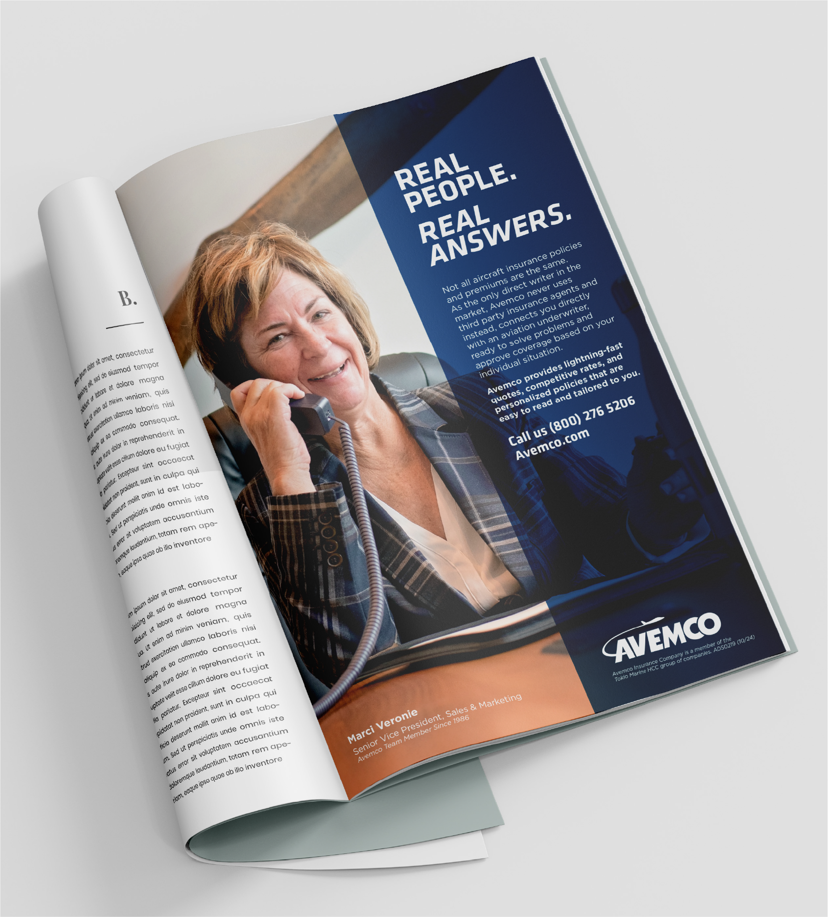 Avemco Real People Real Answers Print Ad Series