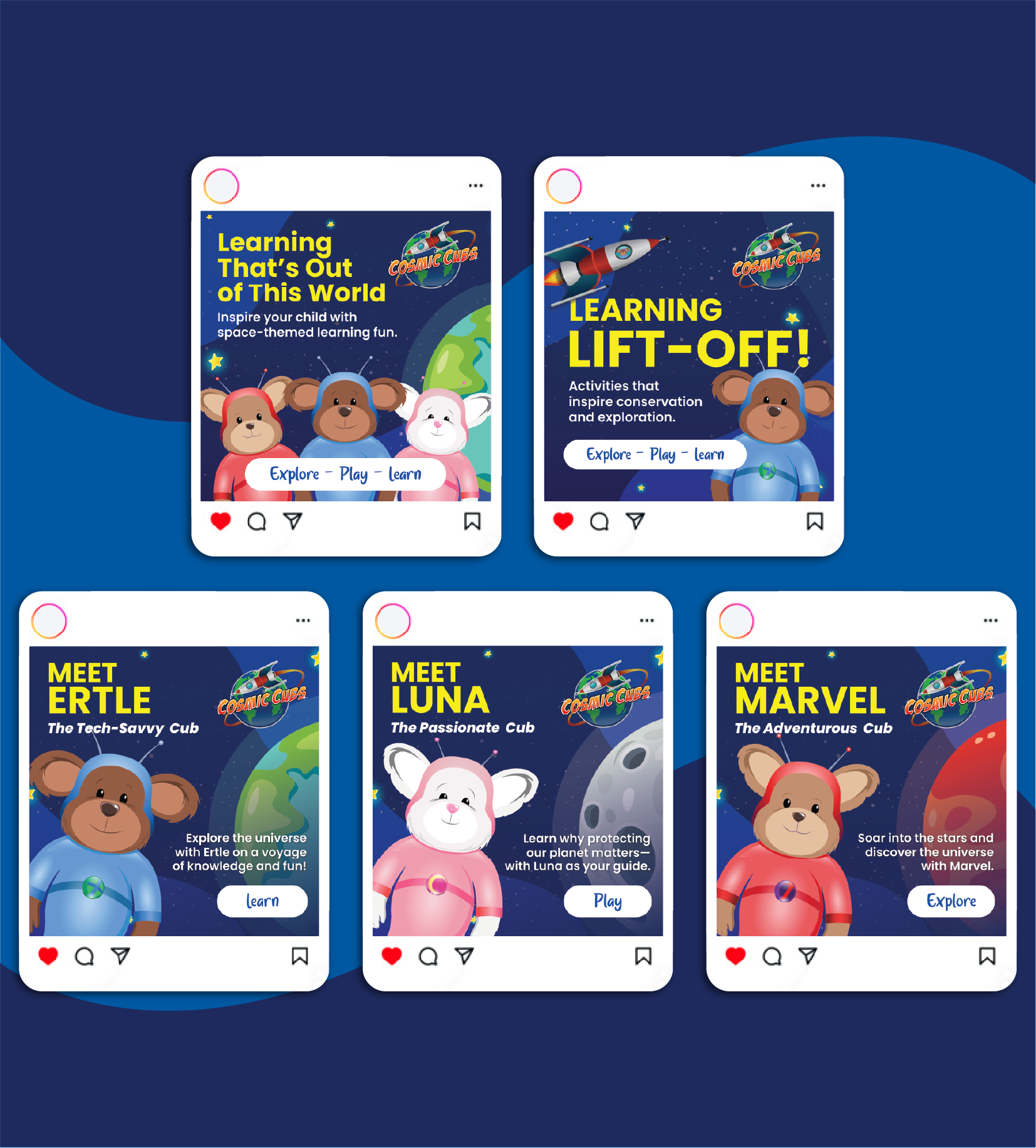Cosmic Cubs Social Media Ads