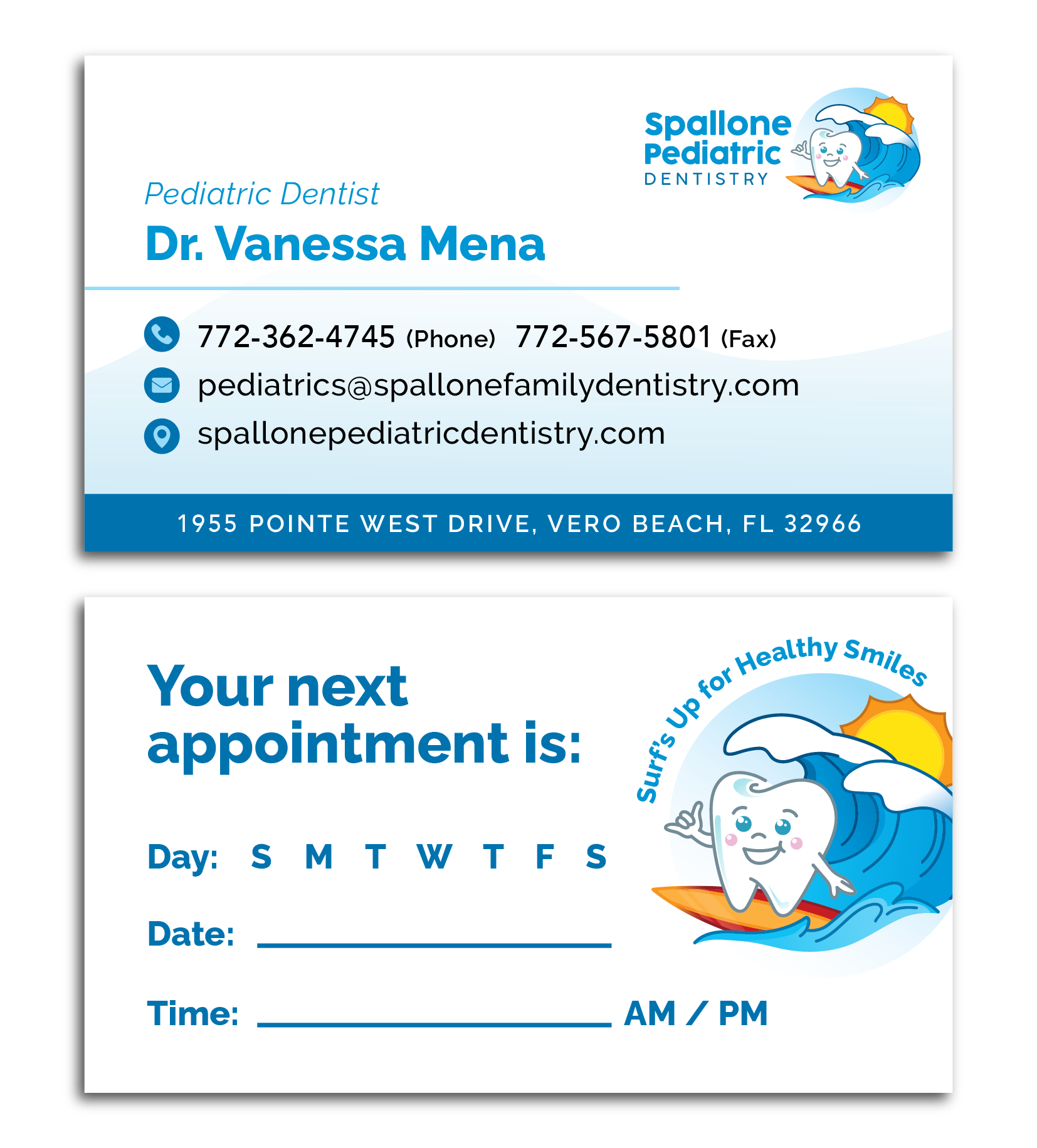 Spallone Pediatric Dentistry Business Card