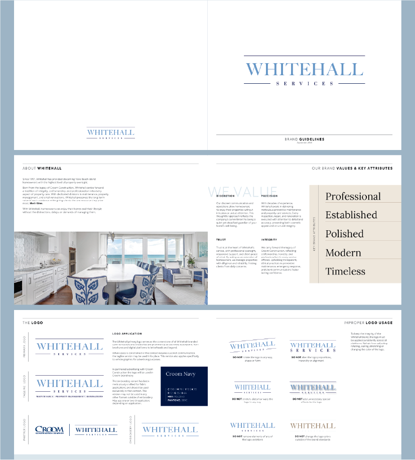 Whitehall Services Brand Book Design Part 1 of 2